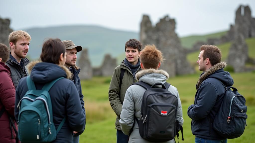 Guided heritage tour at historic Irish site